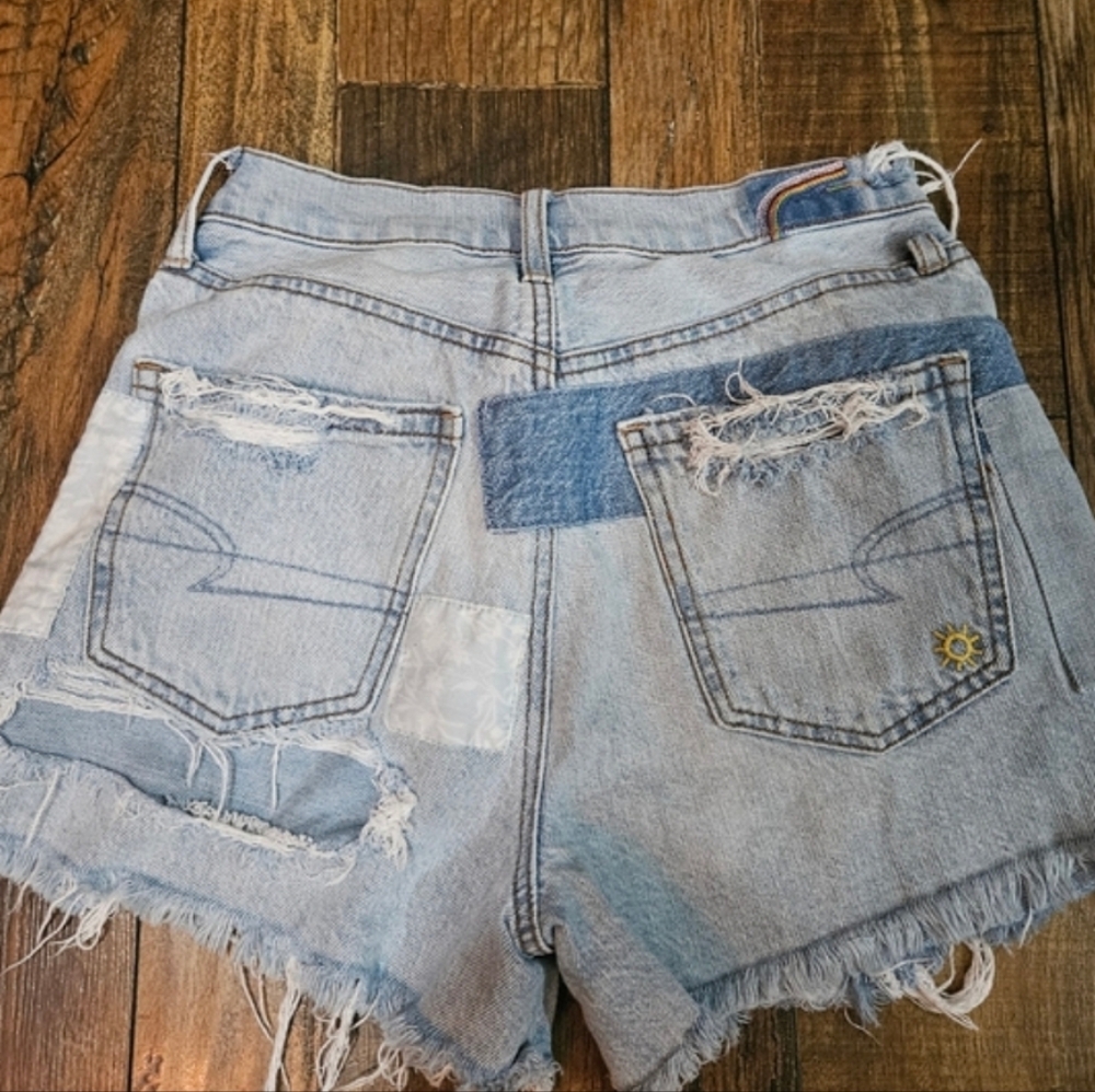 American Eagle pride Inspired Rainbow High Waist Frayed Hem - Picture 11 of 11